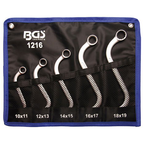 BGS Technic 9-1216 csillagkulcs készlet, S-alakú, metrikus, 5 részes termék fő termékképe